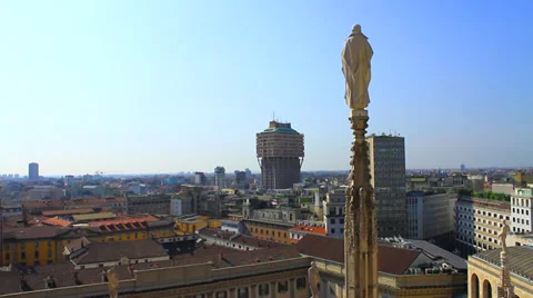 Milan from Duomo Vídeos de archivo 29165085