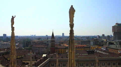 Milan from Duomo Vídeos de archivo 29165141