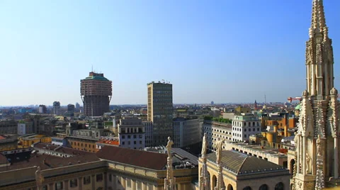 Milan from Duomo Video stock 29386600