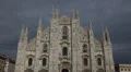 Milan Duomo Square Cathedral European Catholic Church Italy Milano City Center HD Footage