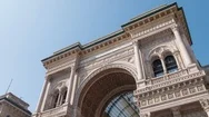 Milan Galleria Vittorio Emanuele Arch, Hyperlapse Stock Footage