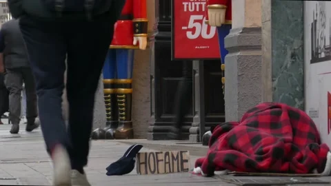 Milan Homeless Time Lapse Stock Footage 231732250