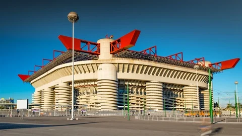 Milan - Inter, San Siro Stadium. Stadio Milano. Timelapse, Hyperlapse. Italy. 4k Video stock 101487649