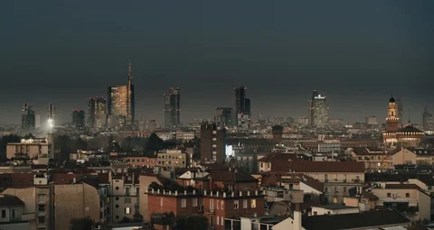 Milano At Sunset - A 5K HD video of Milan's Skyline as the sun goes down -  Drone Photography