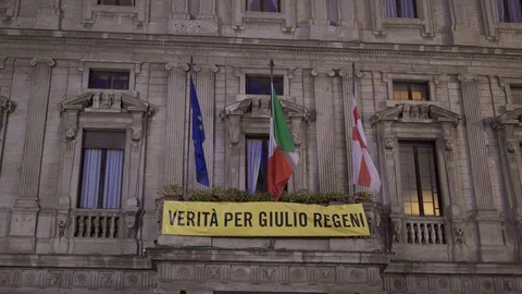 MILAN - JULY 18: Real time medium shot of a beautiful historical building on the Stock Footage 122289331