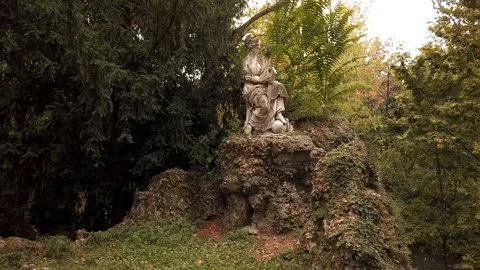 Milan, Lombardy, Italy - Indro Montanelli Public Gardens Stock Footage