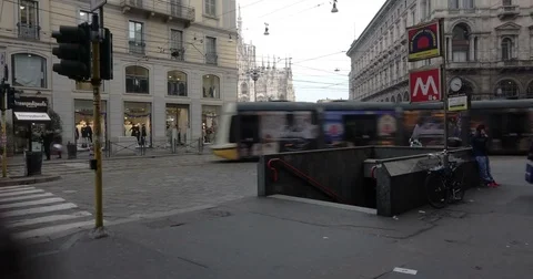Milan People Walking Time Lapse Stock Footage 84201470