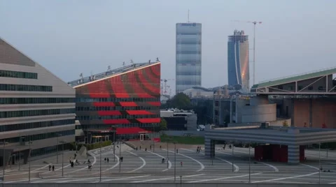 Milan Portello district Stock Footage 68823384