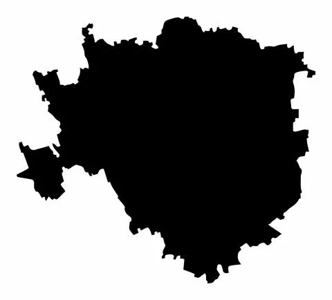 Milan silhouette map Stock Illustration