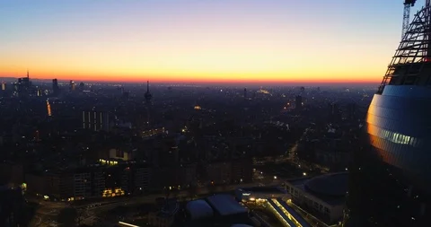 Milan skyline Stock Footage 123238740