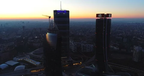Milan skyline Stock Footage 123238968