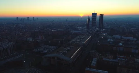 Milan skyline Stock Footage 123239155