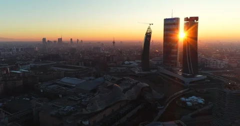 Milan skyline Stock Footage 123239554