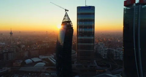 Milan skyline Stock Footage 123239680