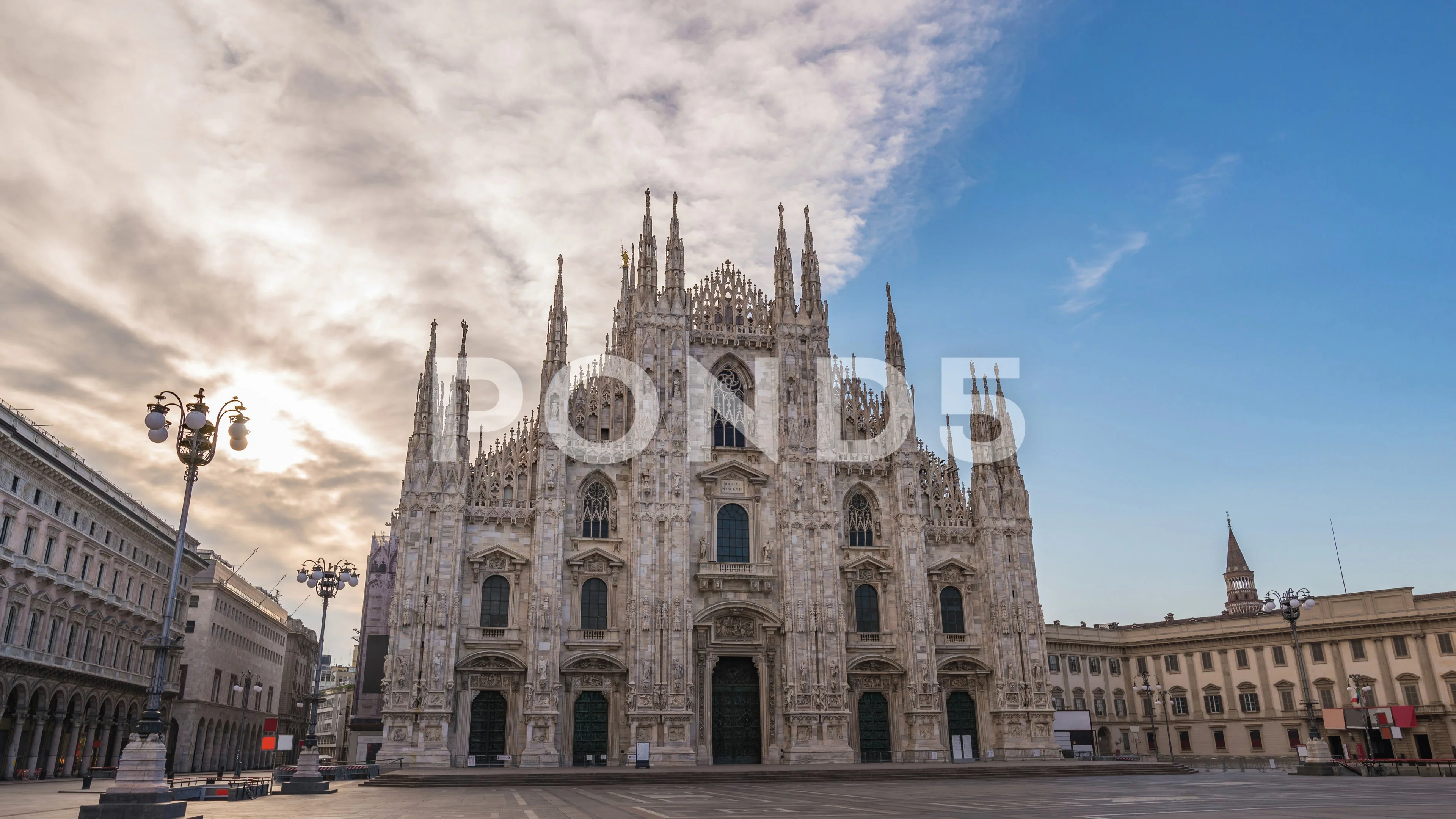 Milan, Italy - Duomo Terrace at sunset, Stock Video