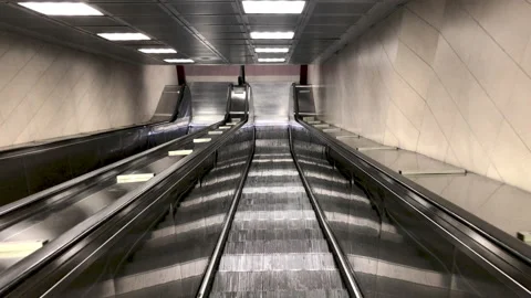 Milan subway escalator 스톡 동영상 197378188