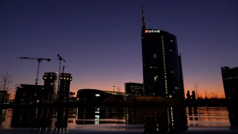 Milan sunset Stock Footage 123070665