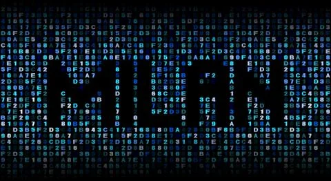 Milan text on hex code illustration Stock Illustration