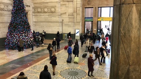 Milan Time Laps - Central Station Stock Footage 121670387