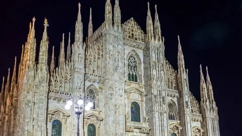 Milan Time Lapse Hyperlapse Milano Timelapse Duomo Cathedral Italy 4K Stock Footage 72794268