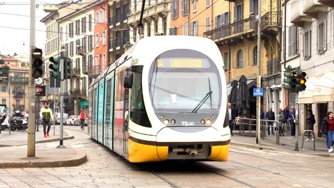 Milan Tram Stock Footage 104848518