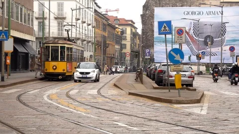 Milan Tram Stock Footage 104848558