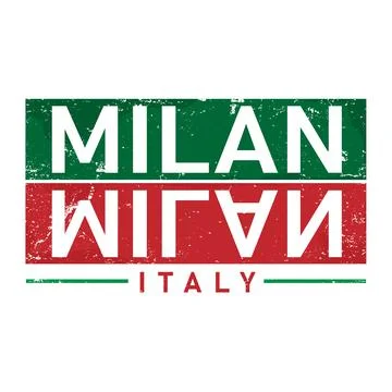 Milan typography design vector, for t-shirt, poster and other uses Stock Illustration