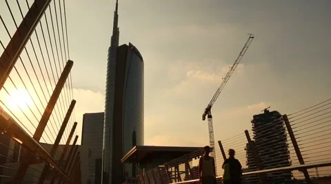 Milan, Unicredit Skyscraper Stock-Footage 40304879