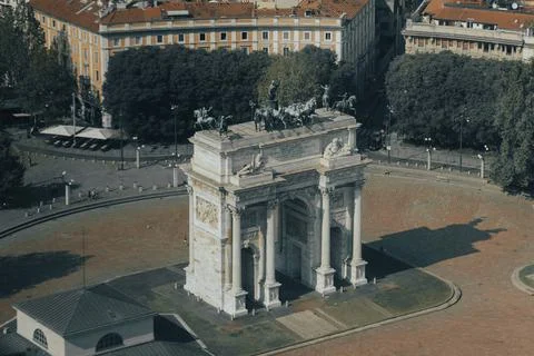 Milan view from above Stock Photos