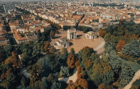 Milan view from above Stock Photos