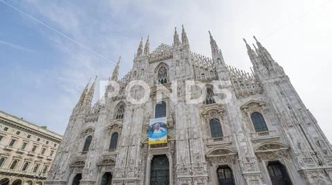 Milano Cathedral Duomo Church Milan Square Piazza Italy Stock Photos