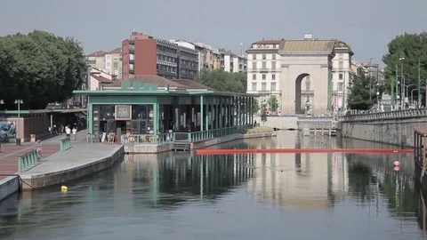 Milano Darsena Navigli Stock Footage 74062643