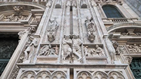 Milano dome facade Stock Footage 218352991
