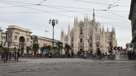 Milano Duomo Square Stock Footage 104620591