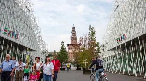 Milano Expo gates Stock Footage 43226417
