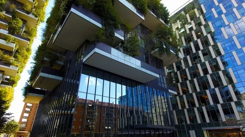 MILANO (ITALY) - Bosco Verticale Stock Footage 97989618