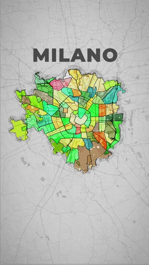 Milano (map) Stock Footage 259612939