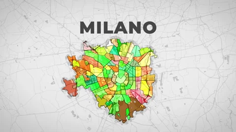 Milano (map) Stock Footage 259612962