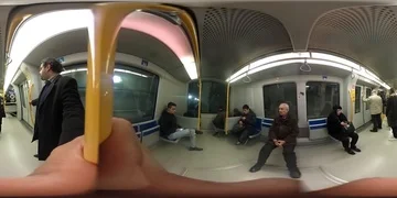 Milano underground 360 Stock Footage
