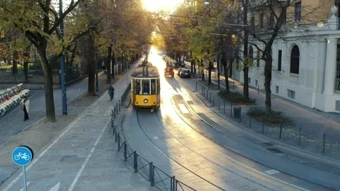 Milano's tram 2 Stock Footage