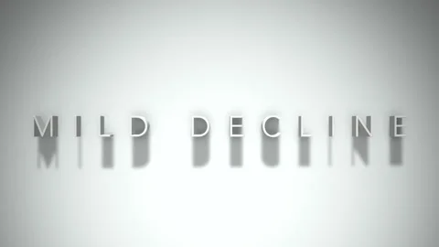 mild decline 3D title animation white te... | Stock Video | Pond5