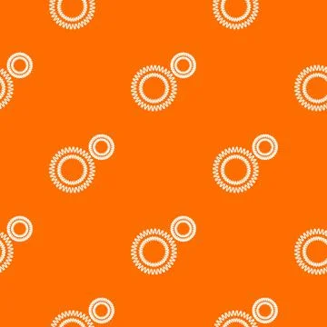 Mildew virus pattern vector orange Stock Illustration