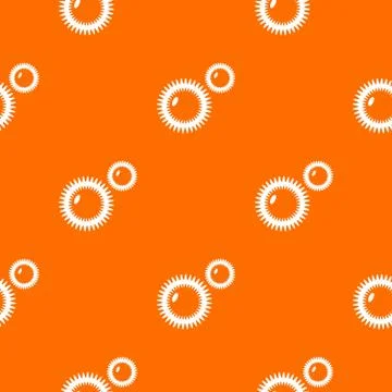 Mildew virus pattern vector orange Stock Illustration