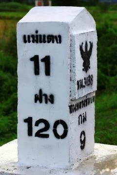 Mile Marker Foto stock