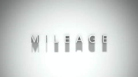 Mileage 3D title animation with shadows on a white background Stock Footage 297514326