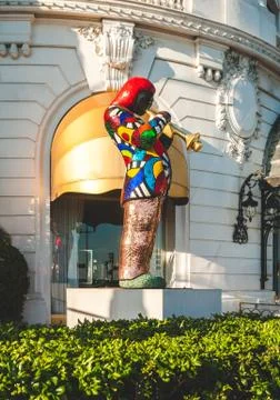 Miles Davis statue in Nice Stock Photos