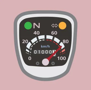 Miles speedometer 스톡 일러스트