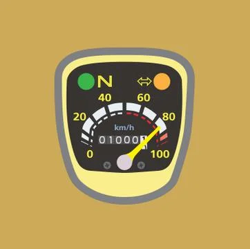 Miles speedometer 스톡 일러스트