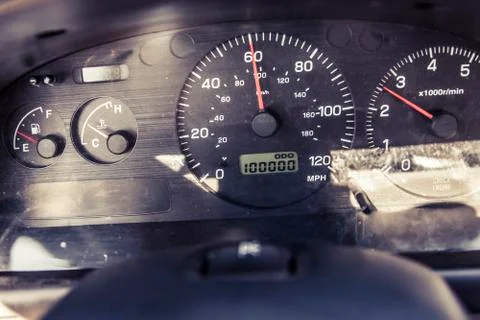 Milestone on a car Stock Photos