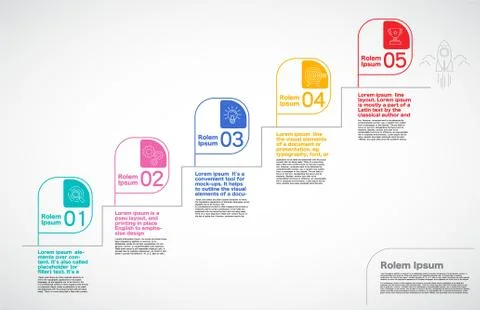 Milestone Company, Infographic Vector. Stock Illustration
